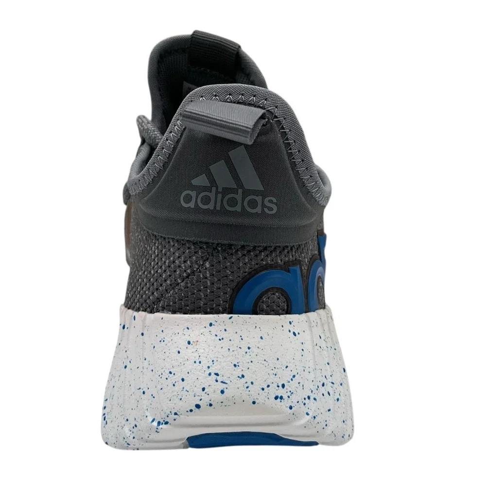 adidas Mens Kaptir 3.0 Running Shoes Size 6.5 WIDE Grey Blue Knit Upper Sneakers